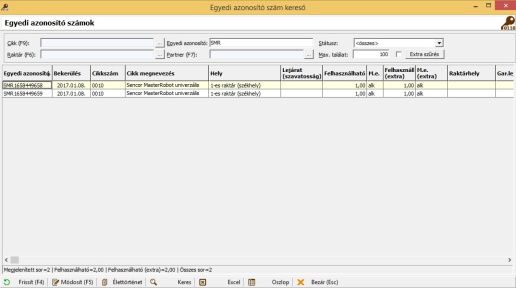 Egyedi azonosító kereső