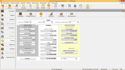 Pénzügyi információs ablak